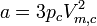 a = 3 p_c V_{m, c}^2