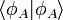 \lang \phi_A | \phi_A \rang