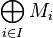 \bigoplus_{i \in I} M_i
