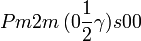 Pm2m\,(0\frac{1}{2}\gamma)s00