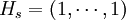 H_s = (1, \cdots ,1)