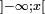 \scriptstyle   \ ]- \infty ;  x[\ 