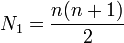 N_1 = \frac{n(n+1)}{2}