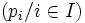  (p_i / i \in I) 