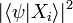 |\langle\psi|X_i\rangle|^2
