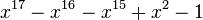 x^{17}-x^{16}-x^{15}+x^2-1\,