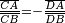 {}^{ \frac{\overline{CA}}{\overline{CB} }= -\frac{\overline{DA}}{\overline{DB}} }