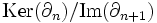 {\rm Ker}(\partial_n)/{\rm Im}(\partial_{n+1})