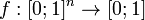 f:[0;1]^n \to [0;1]