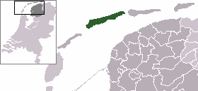 Localisation de la commune de Terschelling