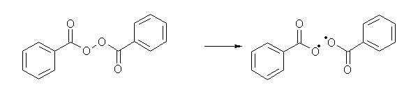 Radicalisation du peroxyde de benzoyle
