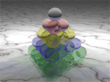 Pyramid of 35 spheres animation.gif