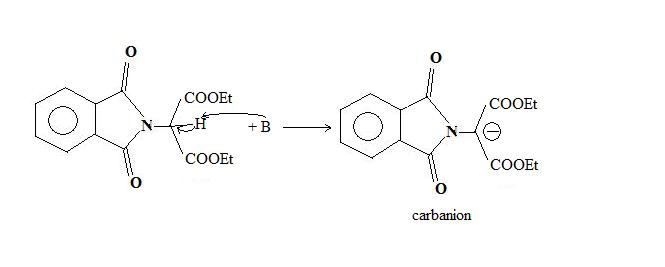 Réaction Gabriel du malonate d'éthyle-carbanion.jpg