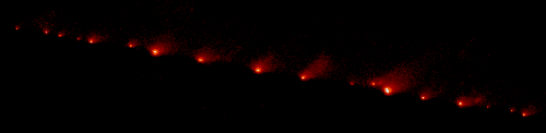 La comète Shoemaker-Levy 9 vue par Hubble le 17 mai 1994