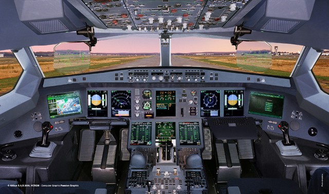 Le cockpit de l'Airbus A350 sera similaire à celui de l'A380