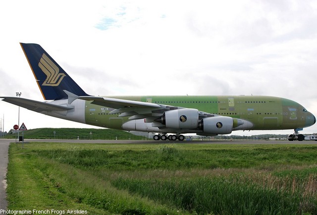 Aménagement intérieur du premier Airbus A380 de série