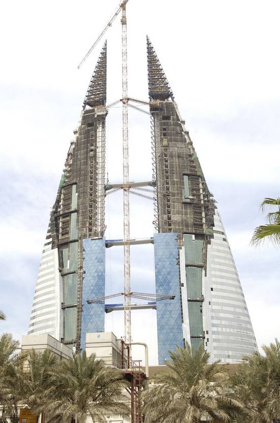 Le World Trade Center de Bahreïn en construction
