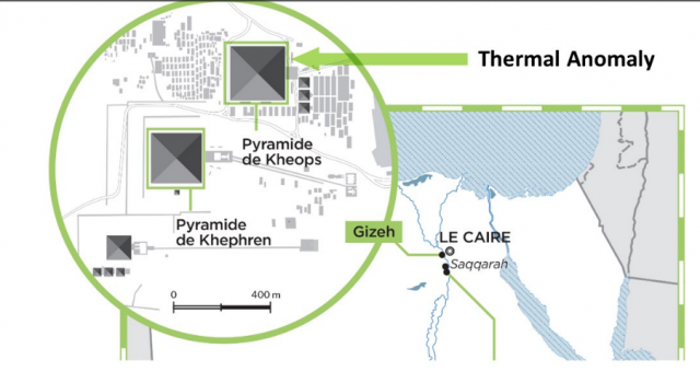 Anomalies thermiques observées sur la Pyramide de Kheops