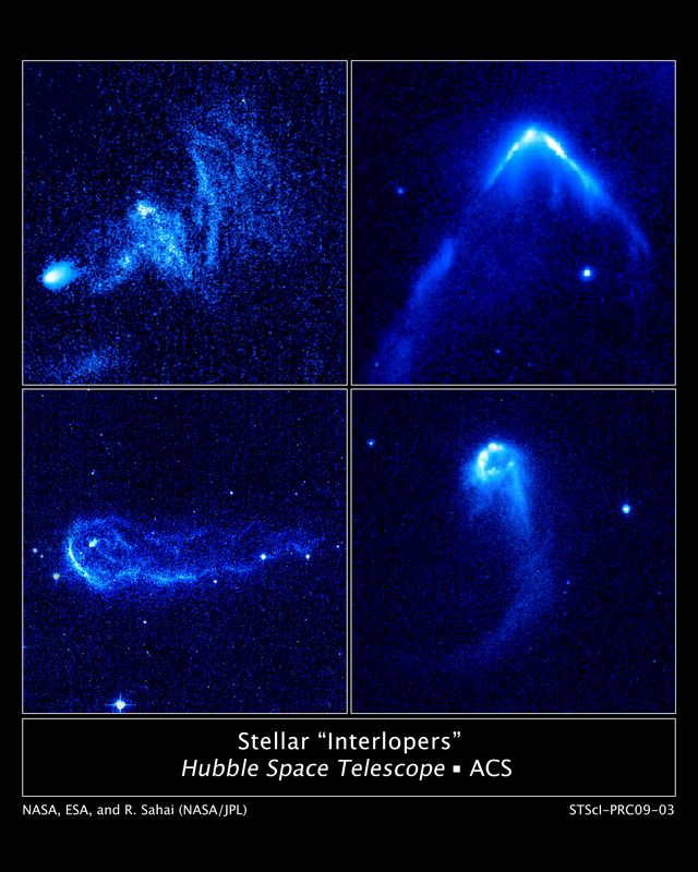 Hubble cible des flèches stellaires