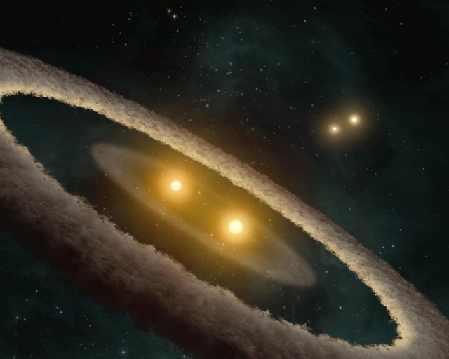 Des planètes en formation dans un système quadruple d’étoiles ?
