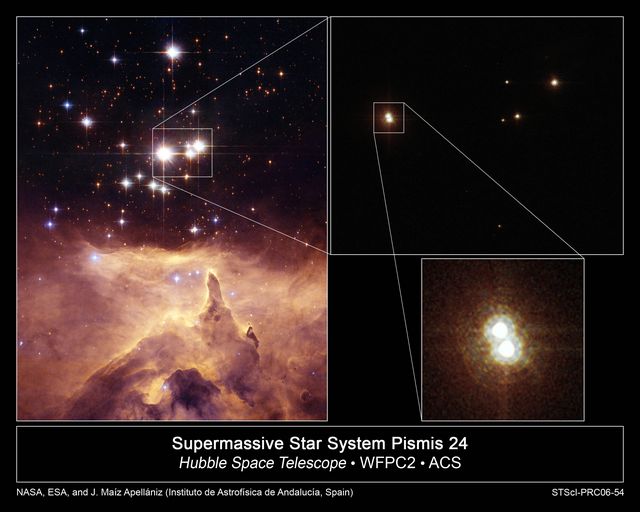 Hubble met au régime une étoile massive de la Nébuleuse NGC 6357