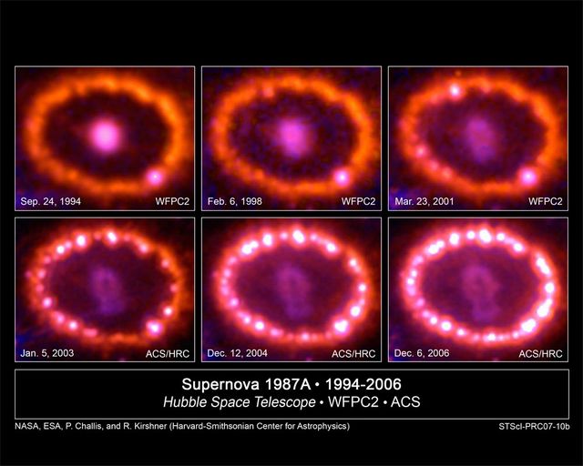 Hubble revisite la supernova SN 1987A