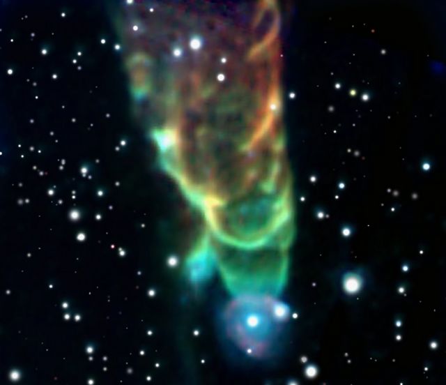 Le télescope Spitzer découvre une gigantesque tornade cosmique