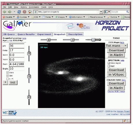 GALMER: Des fusions de galaxies dans l'Observatoire Virtuel