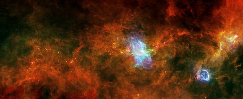 Herschel sonde le coeur d'une fabrique d'étoiles