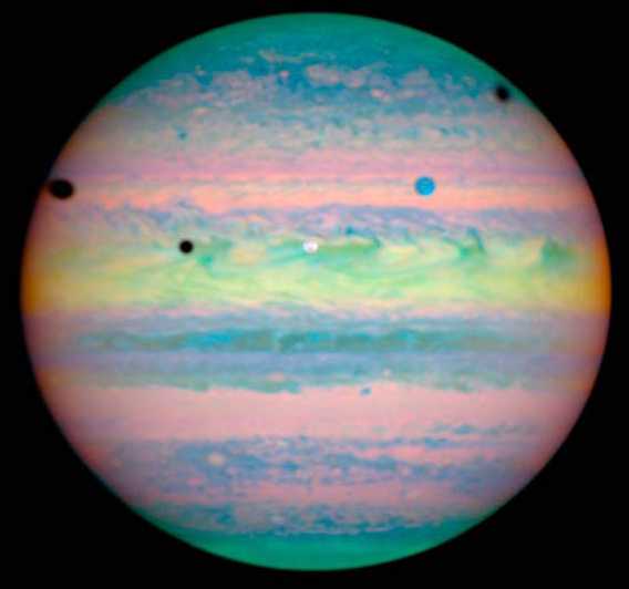 Triple éclipse de Soleil sur Jupiter