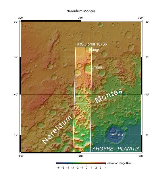 Nereidum Montes révèle le passé glaciaire de Mars
