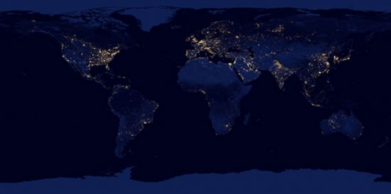 La Terre vue par satellite la nuit