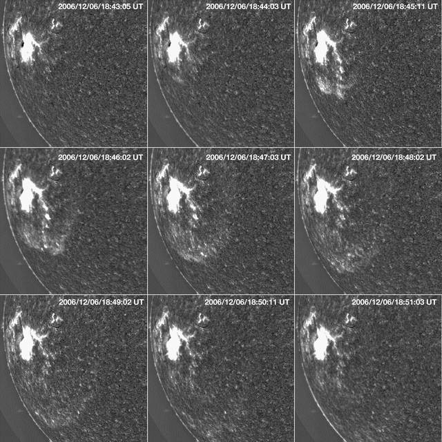L’onde de choc d’un formidable tsunami parcourant le Soleil