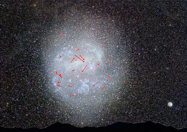 Hubble: mesure du mouvement des étoiles dans une galaxie voisine