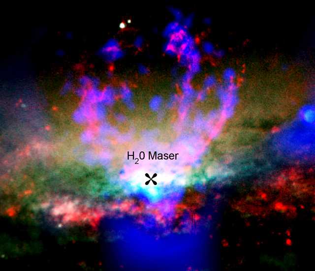 Des masers dans le noyau d’une galaxie active