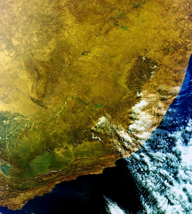 L'Afrique du Sud vue de l'espace