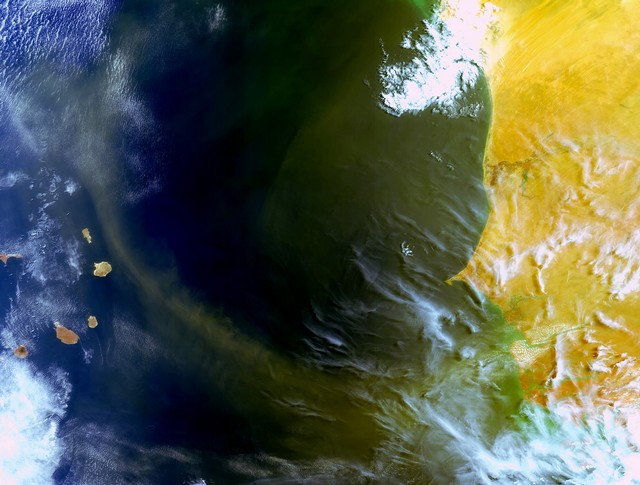 Les sables du Sahara vus de l'espace