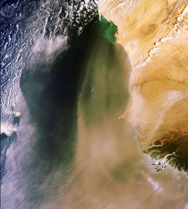 Une tempête du désert vue de l’espace