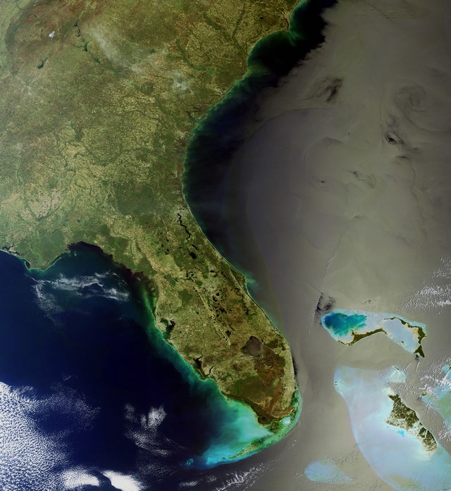 Le Détroit de Floride vu de l'espace