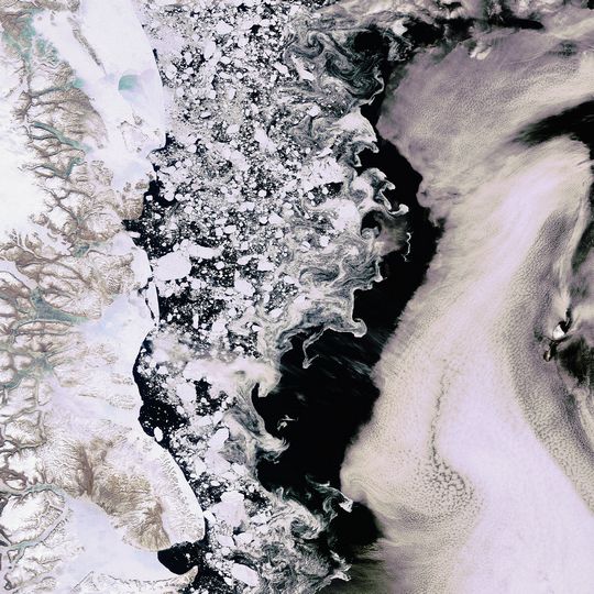 Les tourbillons de l’océan Arctique vus de l’espace