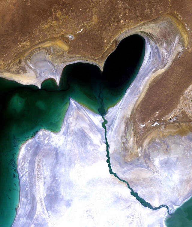 Le cœur de l’Asie Centrale vu de l'espace