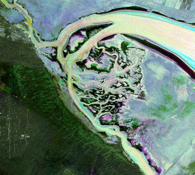 Les îles du Koweït vues de l'espace
