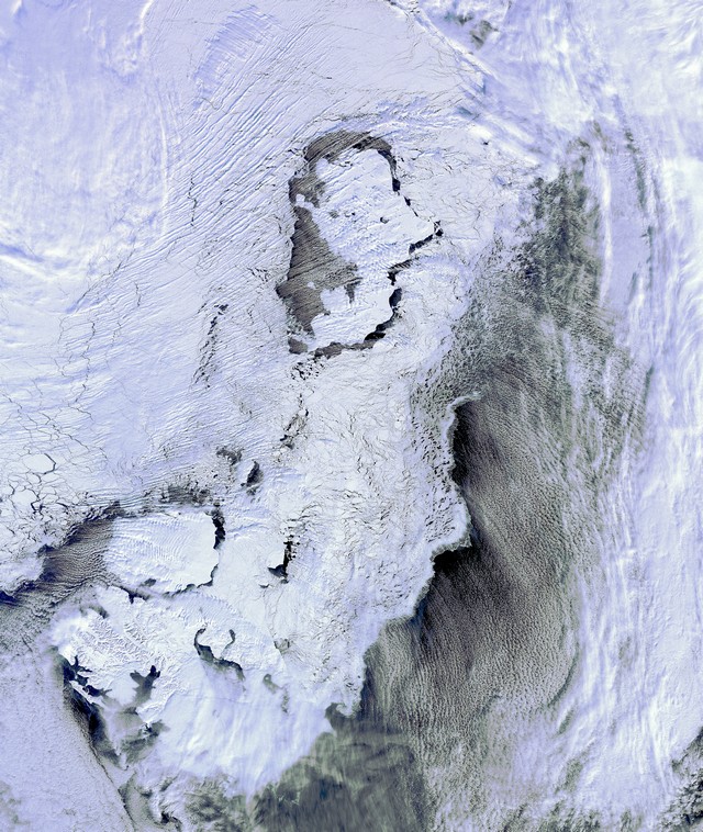 L'Archipel des Svalbard vu de l'espace