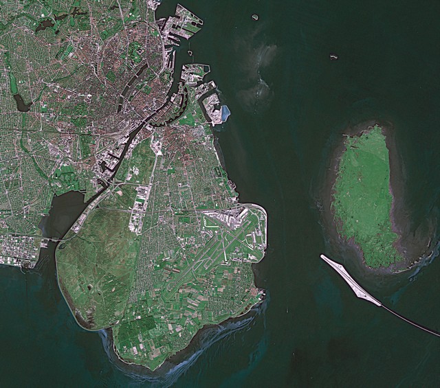 Copenhague, vue de l’espace
