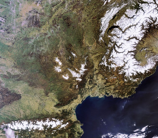 Le Midi de la France vu depuis l’espace