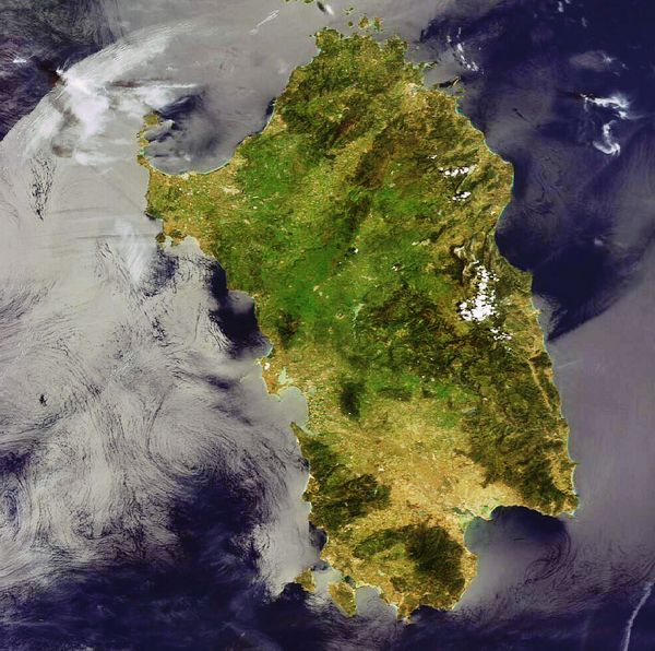 La Sardaigne vue de l’espace