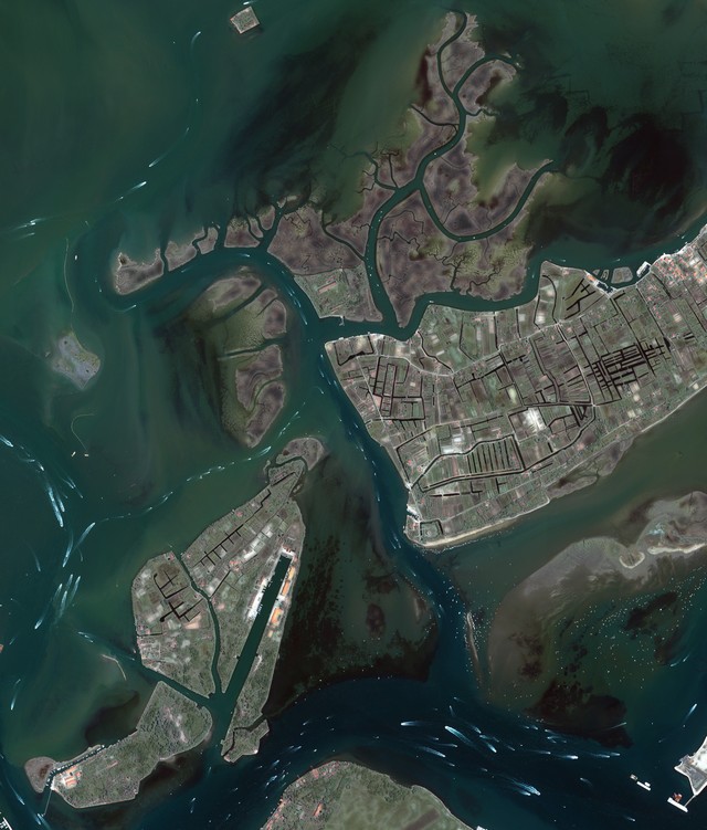 La lagune de Venise vue de l’espace