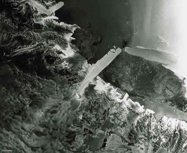 La Langue de glace de Drygalski vue de l'espace