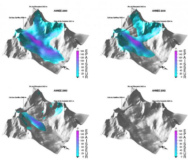 Les glaciers subissent le réchauffement climatique à toute altitude