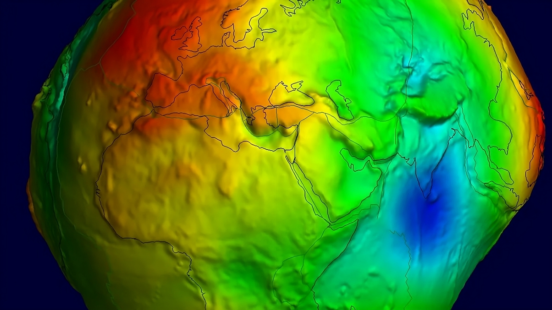 Principale anomalie de gravité terrestre: le vestige enfoui d'un ancien océan
